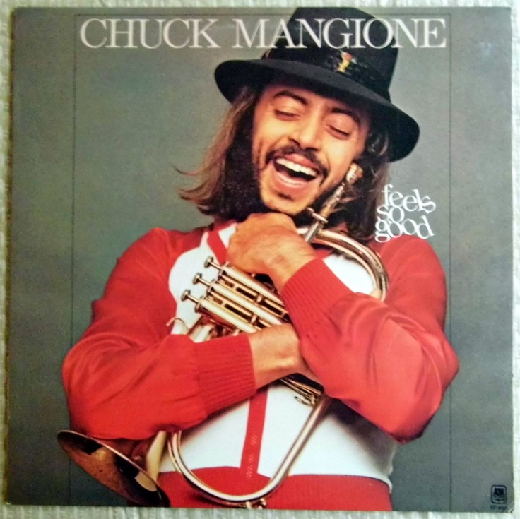 Album cover of Feels So Good, Chuck Mangione holding his flugelhorn